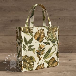 Dekoračná látka Linenlook Botanic Bold Leaf digital print