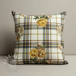 Dekoračná látka Linenlook Classic Peony Check digital print