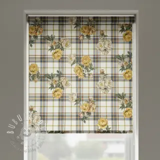 Dekoračná látka Linenlook Classic Peony Check digital print