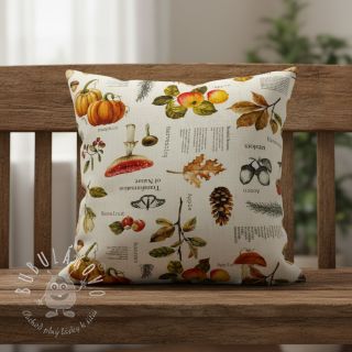 Dekoračná látka Linenlook Fall Harvest Recipe digital print