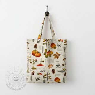 Dekoračná látka Linenlook Fall Harvest Recipe digital print