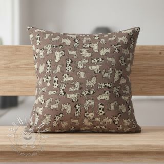 Dekoračná látka Linenlook premium Dog Wildlife Art