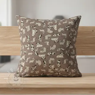 Dekoračná látka Linenlook premium Dog Wildlife Art