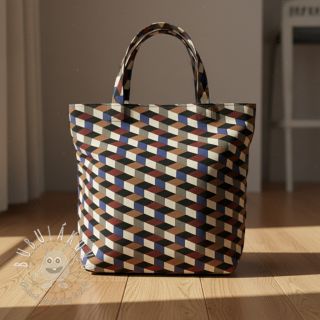 Dekoračná látka Linenlook premium Cube Illusion Art