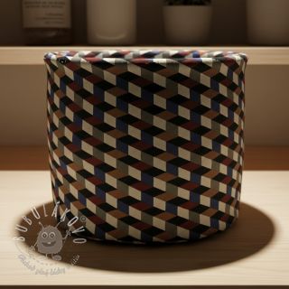 Dekoračná látka Linenlook premium Cube Illusion Art