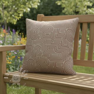 Dekoračná látka Linenlook premium Curve Maze Line