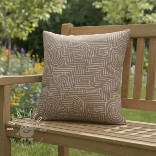 Dekoračná látka Linenlook premium Curve Maze Line