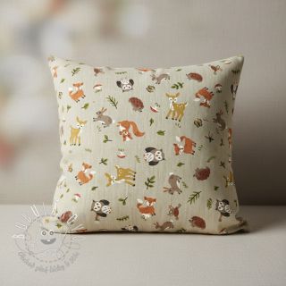 Dekoračná látka Linenlook premium Forest Friend Animal