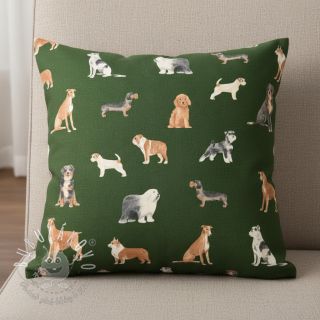 Dekoračná látka premium Dog Breed Mix