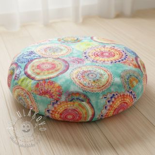 Dekoračná látka s teflonovou úpravou MANDALA WATERCOLOUR GREEN