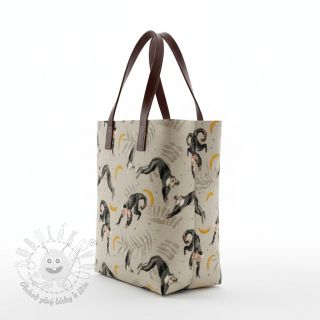 Dekoračná látka Linenlook Monkey Bananas