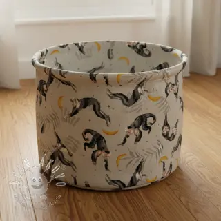 Dekoračná látka Linenlook Monkey Bananas