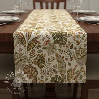 Dekoračná látka jacquard Euphoria blanc kaki