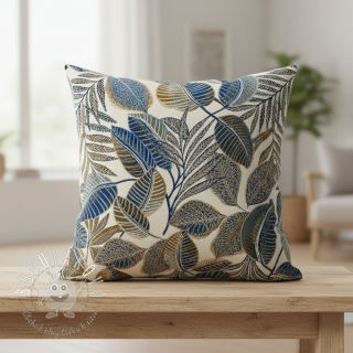 Dekoračná látka jacquard Cacao allover bleu