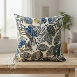 Dekoračná látka jacquard Cacao allover bleu