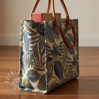 Dekoračná látka jacquard Cacao allover bleu