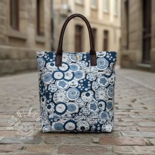 Dekoračná látka jacquard Kusmi bleu