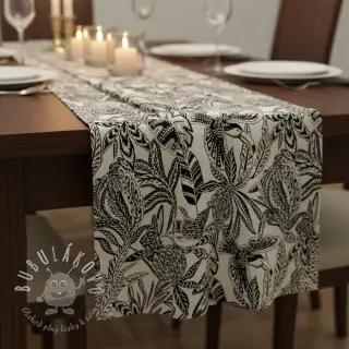 Dekoračná látka jacquard Fortuna blanc