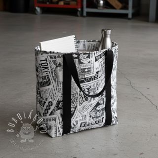 Dekoračná látka jacquard Neo noir blanc