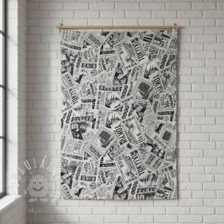 Dekoračná látka jacquard Neo noir blanc