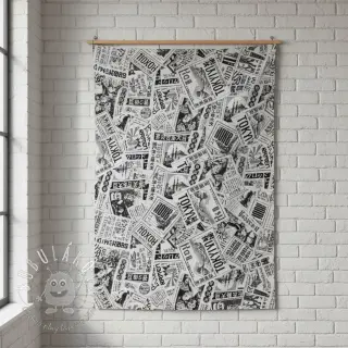 Dekoračná látka jacquard Neo noir blanc