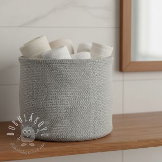 Dekoračná látka DOBBY Coloured Dot grey