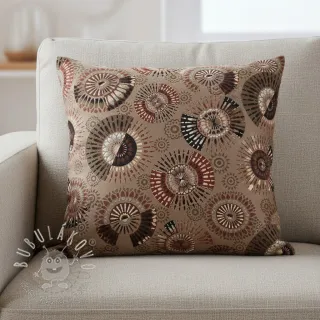 Dekoračná látka jacquard Mandala Circle Sun