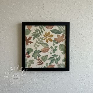 Dekoračná látka Linenlook Coloured Leaf Mix digital print