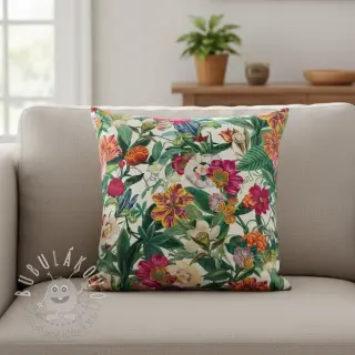 Dekoračná látka Linenlook Flashy Floral Party digital print