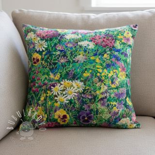 Dekoračná látka premium Spring Flower Garden digital print