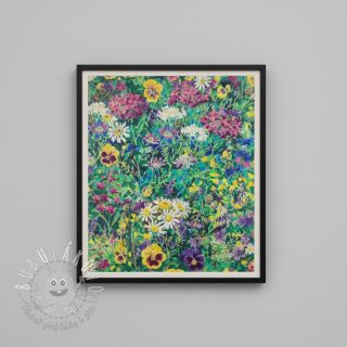 Dekoračná látka premium Spring Flower Garden digital print
