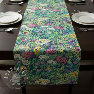 Dekoračná látka premium Spring Flower Garden digital print