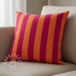 Dekoračná látka premium Joyful Basic Stripe pink digital print
