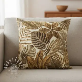 Dekoračná látka premium Leaf Embroidery digital print