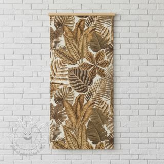 Dekoračná látka premium Leaf Embroidery digital print