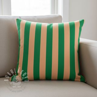 Dekoračná látka premium Joyful Basic Stripe green digital print