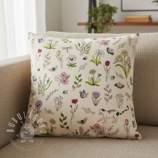 Dekoračná látka Linenlook Spring Doodle Time