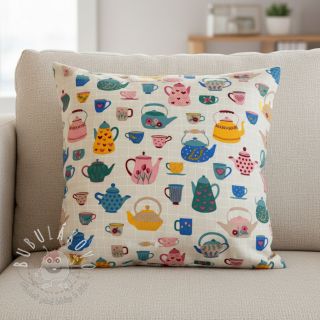 Dekoračná látka premium Happy Teapot Party