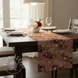 Dekoračná látka jacquard Nuage allover rouge