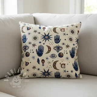 Dekoračná látka jacquard Namaste allover blanc