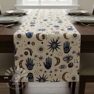 Dekoračná látka jacquard Namaste allover blanc