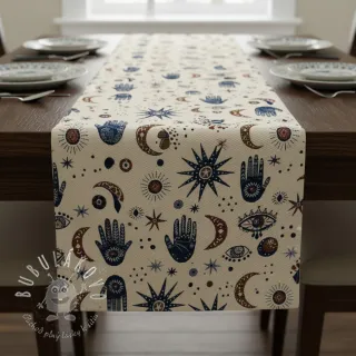 Dekoračná látka jacquard Namaste allover blanc