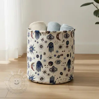 Dekoračná látka jacquard Namaste allover blanc