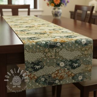 Dekoračná látka jacquard Nuage allover kaki