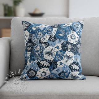 Dekoračná látka jacquard Tucan allover bleu
