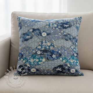 Dekoračná látka jacquard Nuage allover bleu