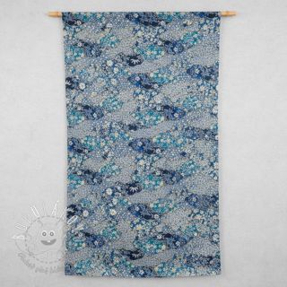 Dekoračná látka jacquard Nuage allover bleu