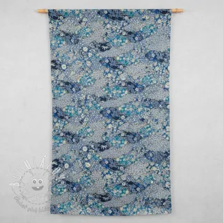Dekoračná látka jacquard Nuage allover bleu
