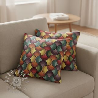 Dekoračná látka GOBELIN PREMIUM Graphic Wave Scale