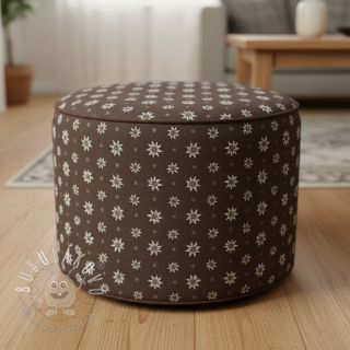 Dekoračná látka jacquard DOUBLE FACE Landhaus Edelweiss taupe